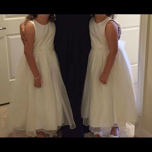 Off white flower girls dresses